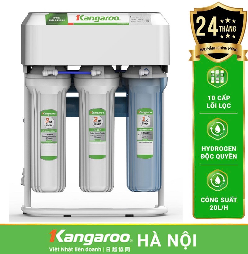 Máy lọc nước Kangaroo Hydrogen KGHP10K2 -10 cấp lọc Model 2025