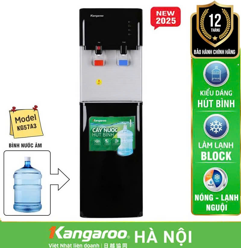 Cây nước nóng lạnh Kangaroo KG57A3 - Cây hút bình