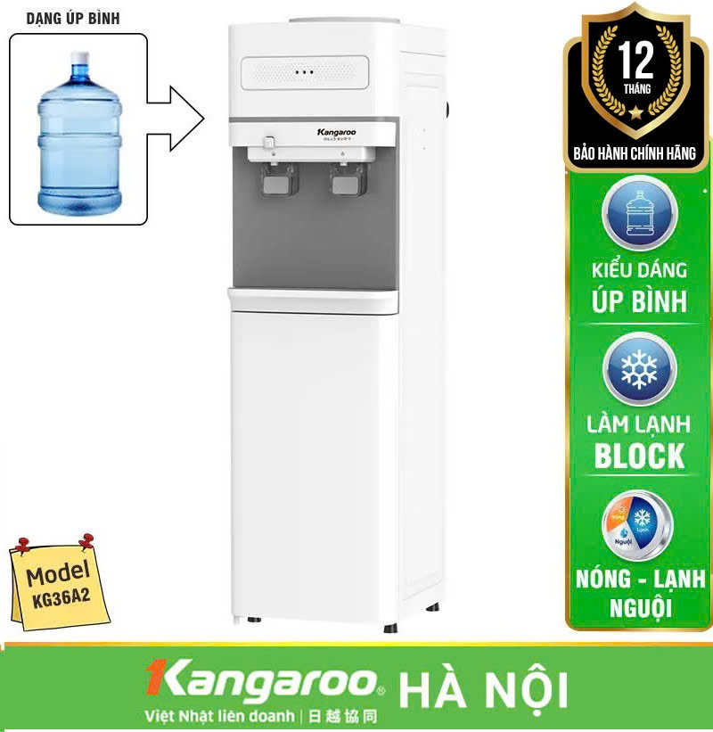 Cây nước nóng lạnh Kangaroo KG36A2 - Cây úp bình