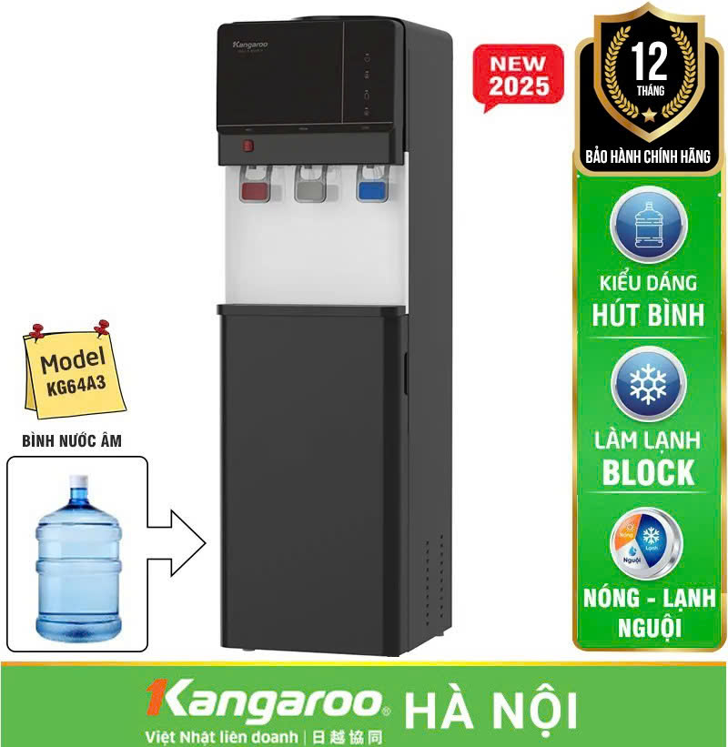Cây nước nóng lạnh Kangaroo KG64A3 - Cây Hút Bình