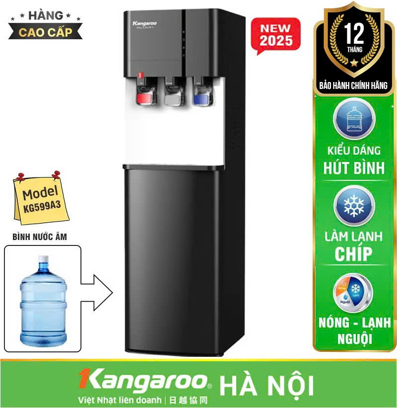 Cây nước nóng lạnh Kangaroo KG599A3 - Cây Hút Bình, Mới 2025