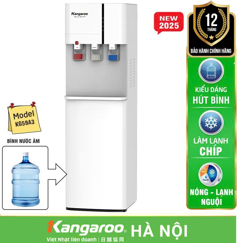 Cây nước nóng lạnh Kangaroo KG59A3 - Cây hút bình